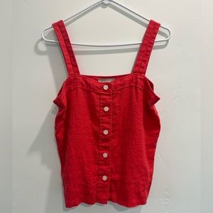 Everlane linen picnic tank